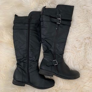 Black over the knee boots